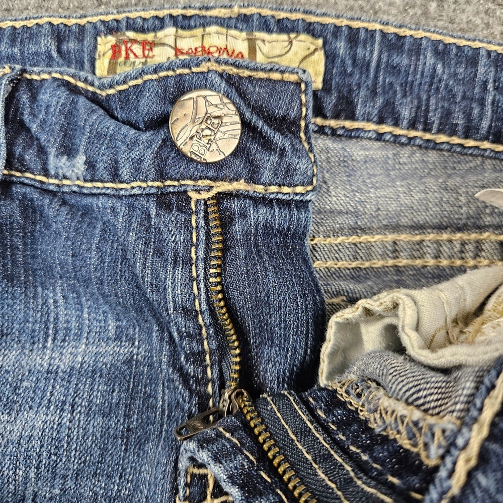 BKE Sabrina Bootcut Jeans Blue Distressed Low Rise 28x33.5 BKL8291L - Picture 8 of 12